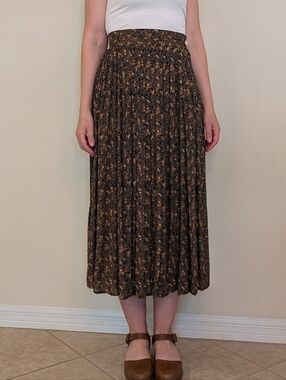 vintage PLATINUM rayon maxi skirt S